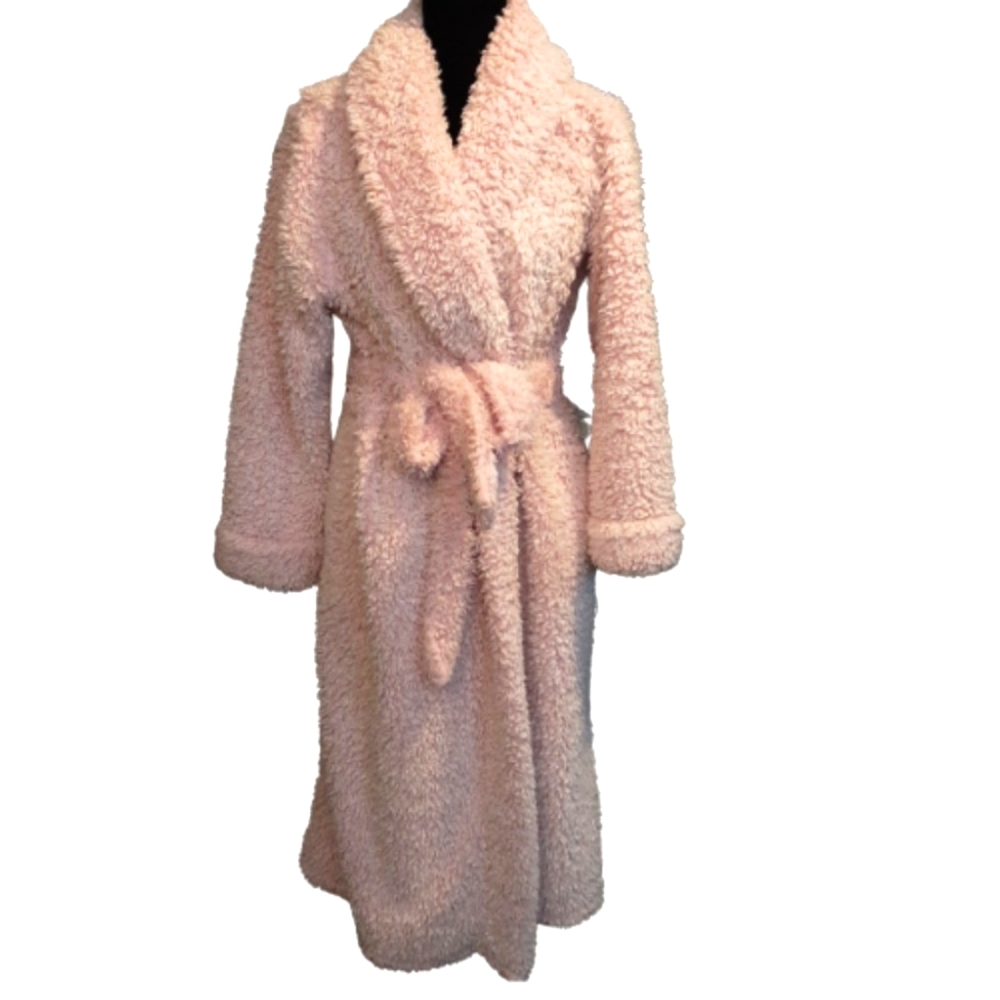 Fun Fuzzy Pink Robe, sz L/XL,super soft, warm and cuddly, exc condition